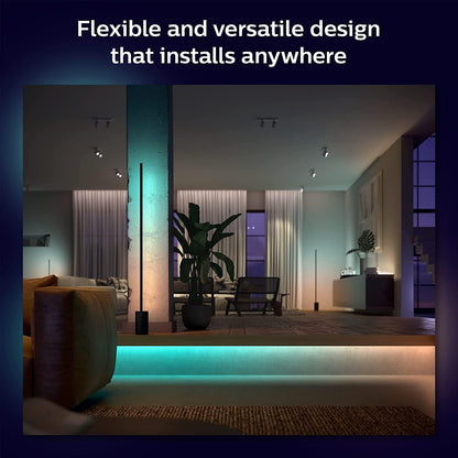Philips Hue New Gradient Light Strip 1m Extension. for Syncing with Entertainment, Media and Music. with Bluetooth. Works with Alexa, Google Assistant and Apple Homekit.