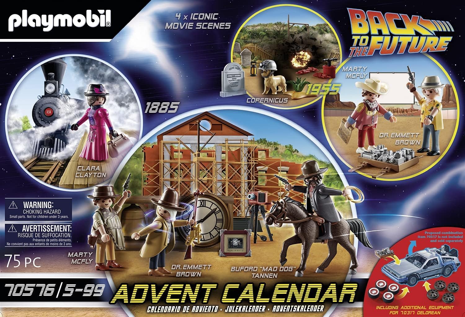 PLAYMOBIL Advent Calendar 70576 "Back To The Future Part III", For Children Ages 5+