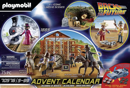 PLAYMOBIL Advent Calendar 70576 "Back To The Future Part III", For Children Ages 5+