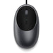 Satechi Aluminum C1 USB-C Wired Mouse – Optical Computer Mouse – For M2/ M1 MacBook Pro/Air, M2/ M1 iPad Pro/Air, M2 Mac Mini, iMac M1 (Space Gray