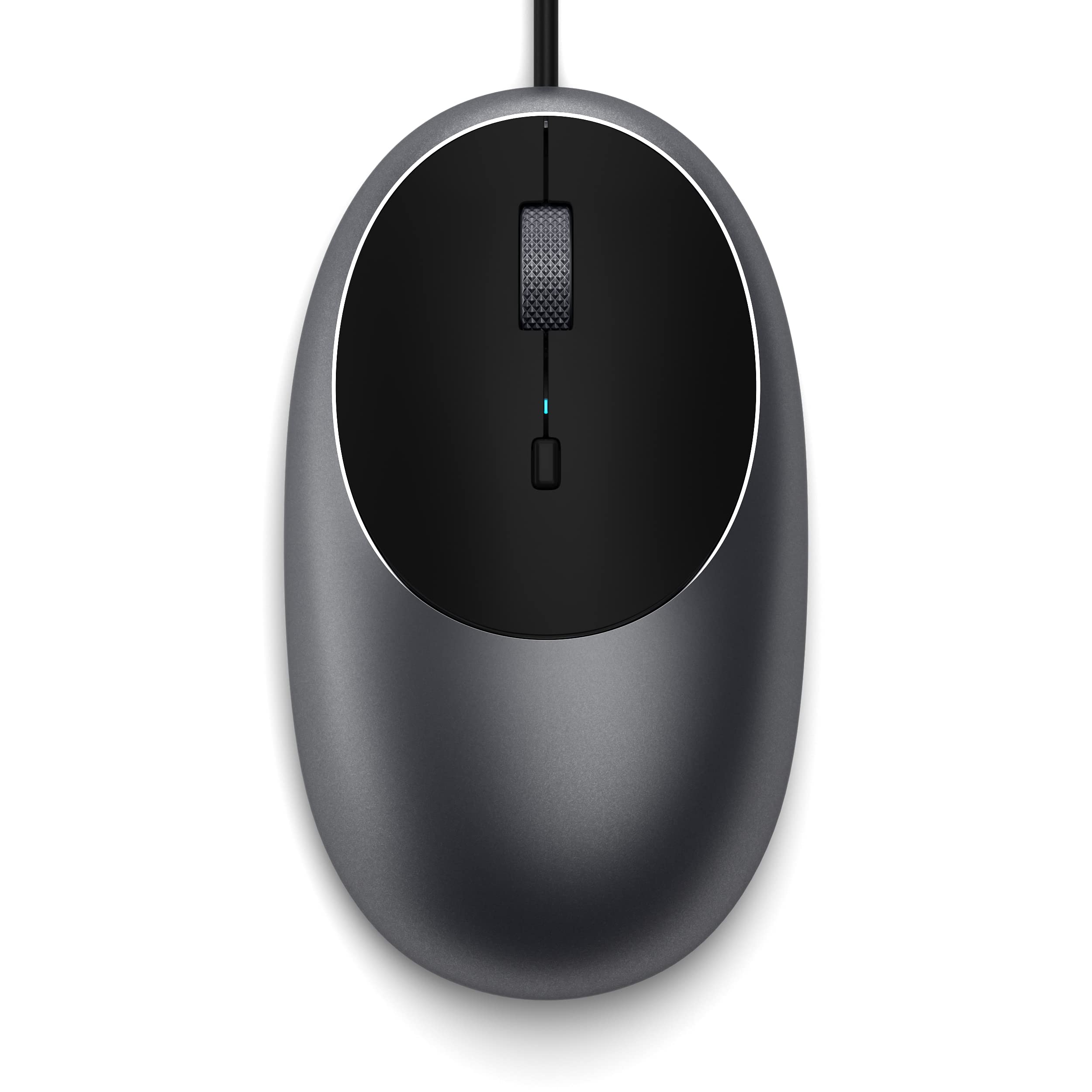 Satechi Aluminum C1 USB-C Wired Mouse – Optical Computer Mouse – For M2/ M1 MacBook Pro/Air, M2/ M1 iPad Pro/Air, M2 Mac Mini, iMac M1 (Space Gray
