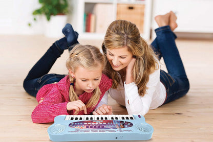 Lexibook, Frozen, Teclado electrónico, Piano 32 teclas, Micrófono para cantar, 22 canciones de demostración, Funciona con pilas, Azul/Morado, K703FZ