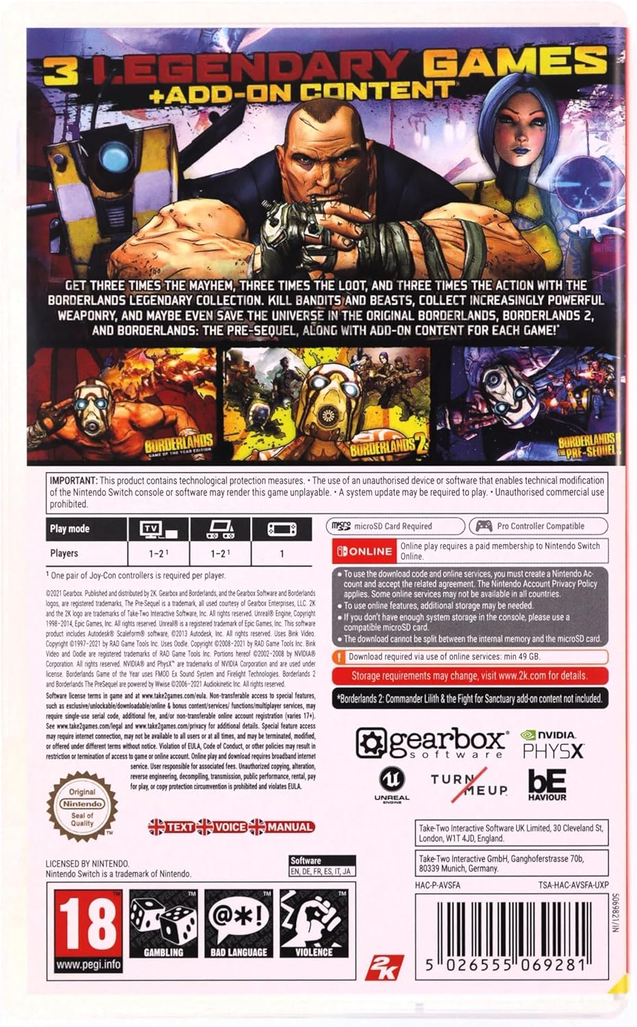Borderlands Legendary Collection (Code In A Box)