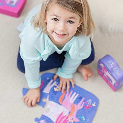 Bertoy 3841126 Shaped Box Mini Puzzle, Unicorn, 12 Pieces