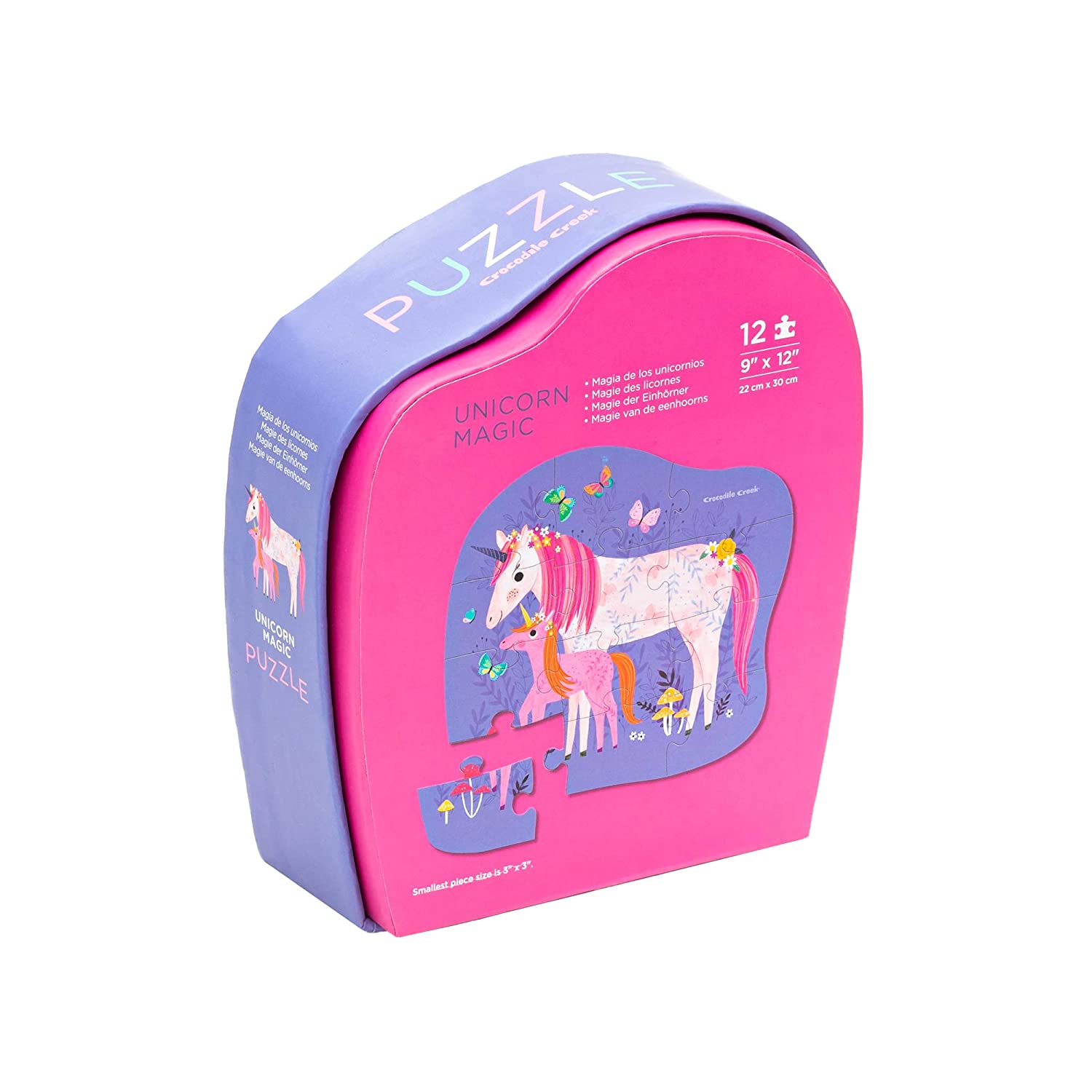 Bertoy 3841126 Shaped Box Mini Puzzle, Unicorn, 12 Pieces