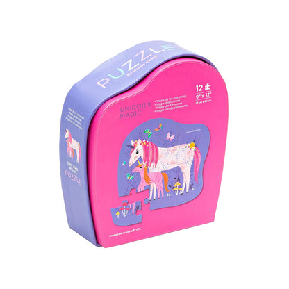 Bertoy 3841126 Shaped Box Mini Puzzle, Unicorn, 12 Pieces