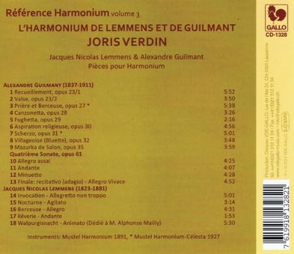 Joris Verdin - Reference Harmonium Vol.3-L'harmoni