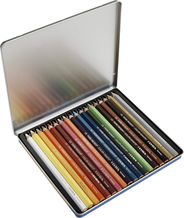LYRA Color Giants Wooden Large Colouring Pencils, 18 Assorted Colours, Ideal for Children & Schools