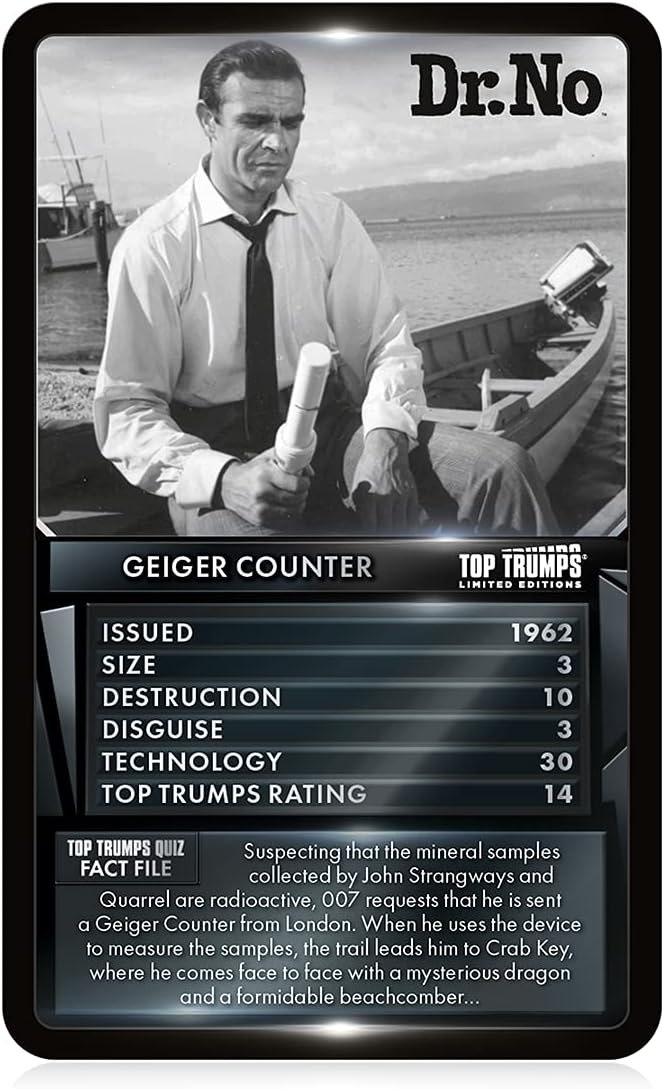 Top Trumps James Bond Gadgets and Vehicles Limited Editions Card Game, play with iconic gadgets and vehicles including Aston Martin DBS, Golden Gun and the Q Boat, for players aged 12 plus