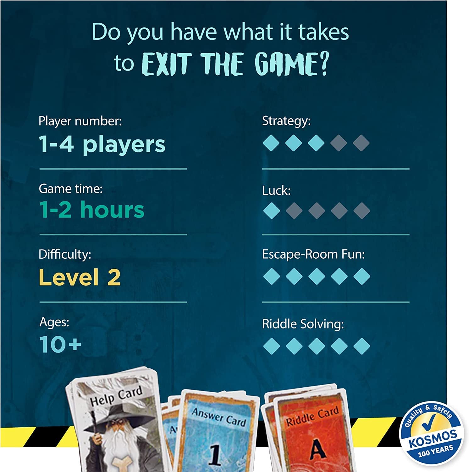 Thames & Kosmos - EXIT: The Cursed Labyrinth – Level: 2/5 - Unique Escape Room Game - 1 -4 Players - Puzzle Solving Strategy Board Games for Adults & Kids, Ages 10+ - 692860