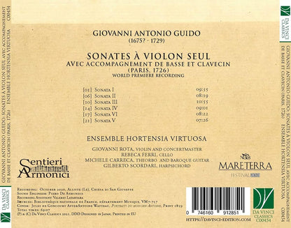 Guido: Sonates a Violon..