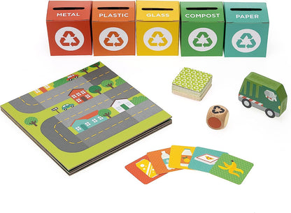 Petit Collage PTC626 Rush to Recycle Board Game Childrens, Green, A4