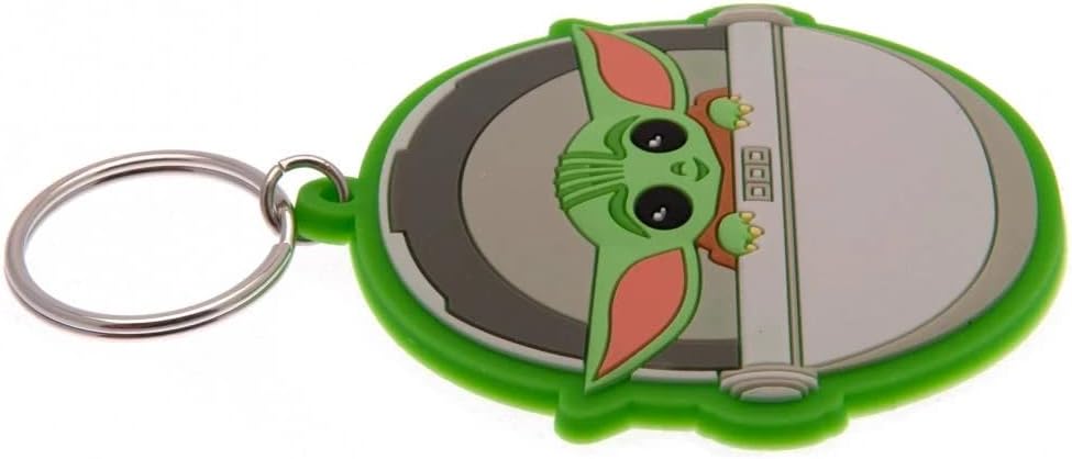 Pyramid International Star Wars: The Mandalorian Unisex Rk39061c Star Wars The Mandalorian Rubber Keyring Baby Yoda , Multicolored, 4 5 x 6 cm UK, Multi