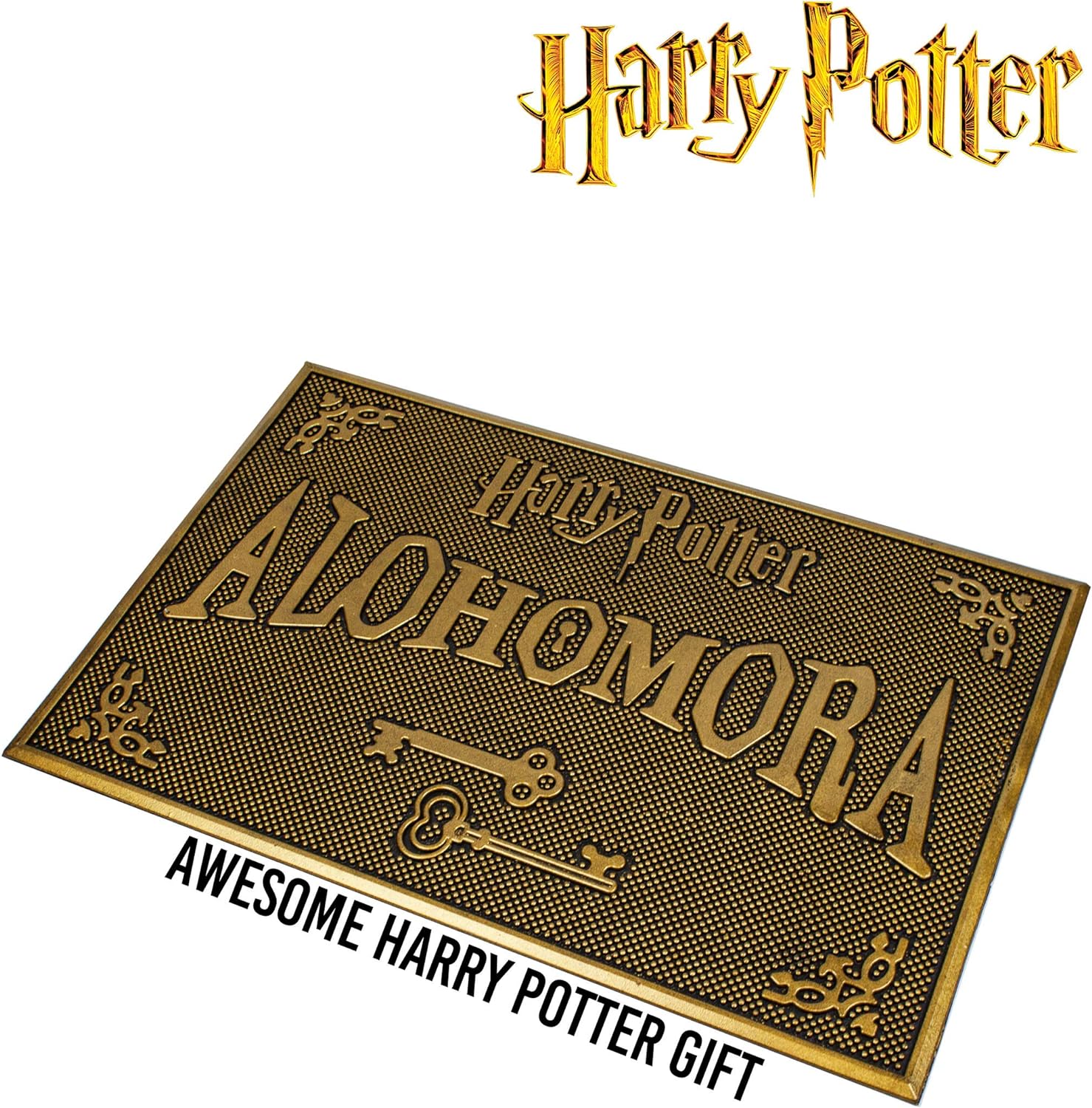 Pyramid International Harry Potter Door Mat, (Alohomora Design) 40cm x 60cm Rubber Doormat - Official Harry Potter Merchandise Standard See Picture