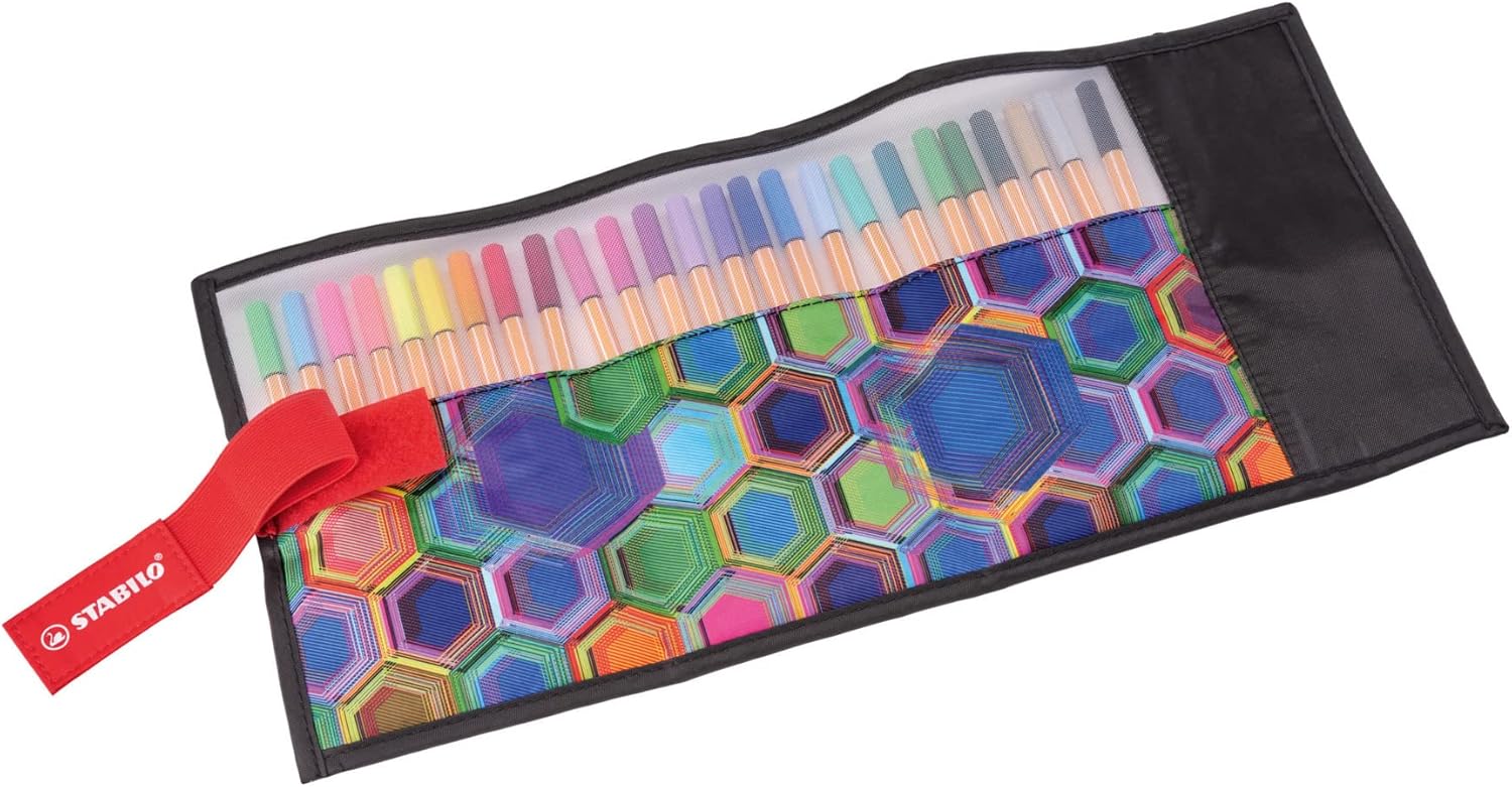 Fineliner - STABILO Point 88 Arty Rollerset of 25 Assorted Colours