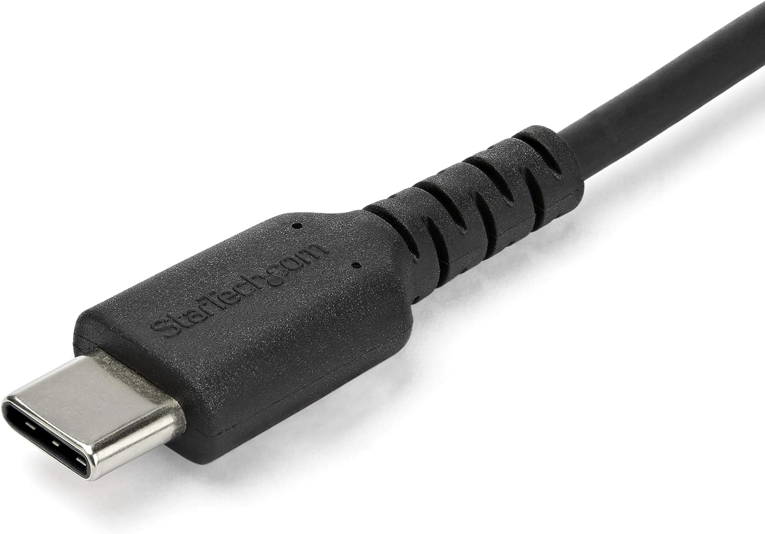 StarTech.com 1m USB A to USB C Charging Cable - Durable Fast Charge & Sync USB 2.0 to USB Type C Data Cord - Rugged TPE Jacket Aramid Fiber M/M 60W Black - Samsung S10, iPad Pro, Pixel (RUSB2AC1MB
