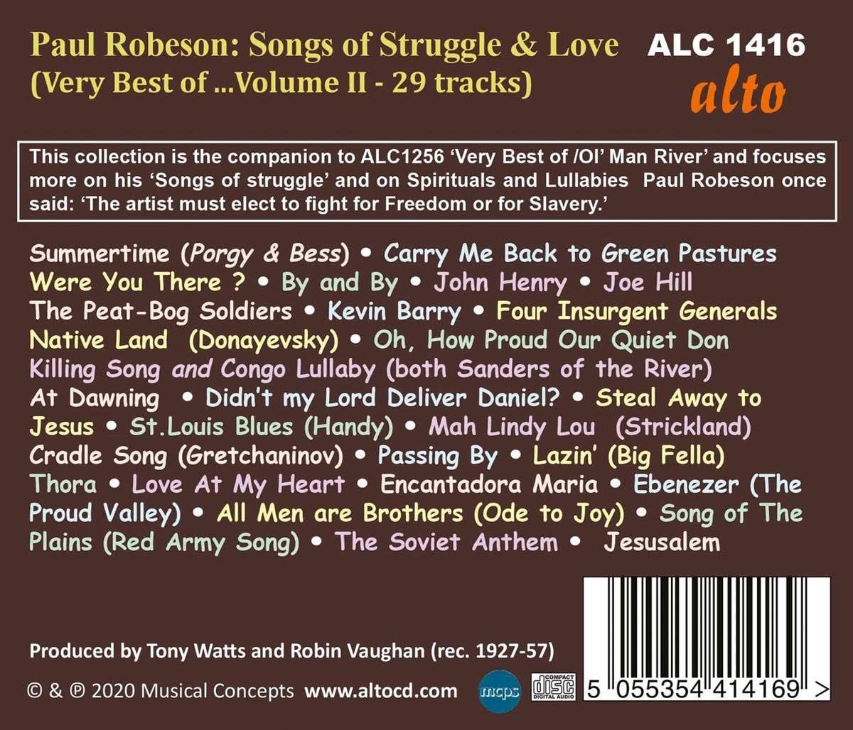 Paul Robeson-Songs of Struggle & Love