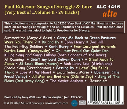 Paul Robeson-Songs of Struggle & Love
