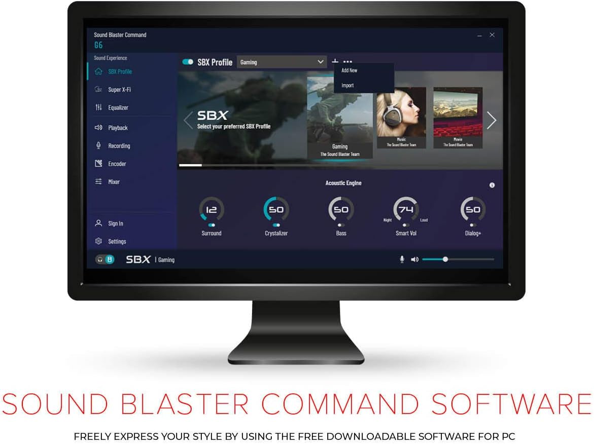 CREATIVE Sound BlasterX G6 (GREY