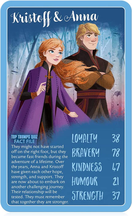 Top Trumps Disney Frozen 2 Specials Card Game, visit Arendelle and play with Queen Elsa, Anna, King Agnarr, Queen Iduna and Olaf, educational gifts and toys for boys and girls aged 6 plus