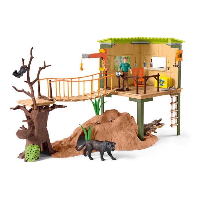 SCHLEICH Wild Life Ranger Adventure Station Toy Playset, Unisex, Multi-colour (42507)