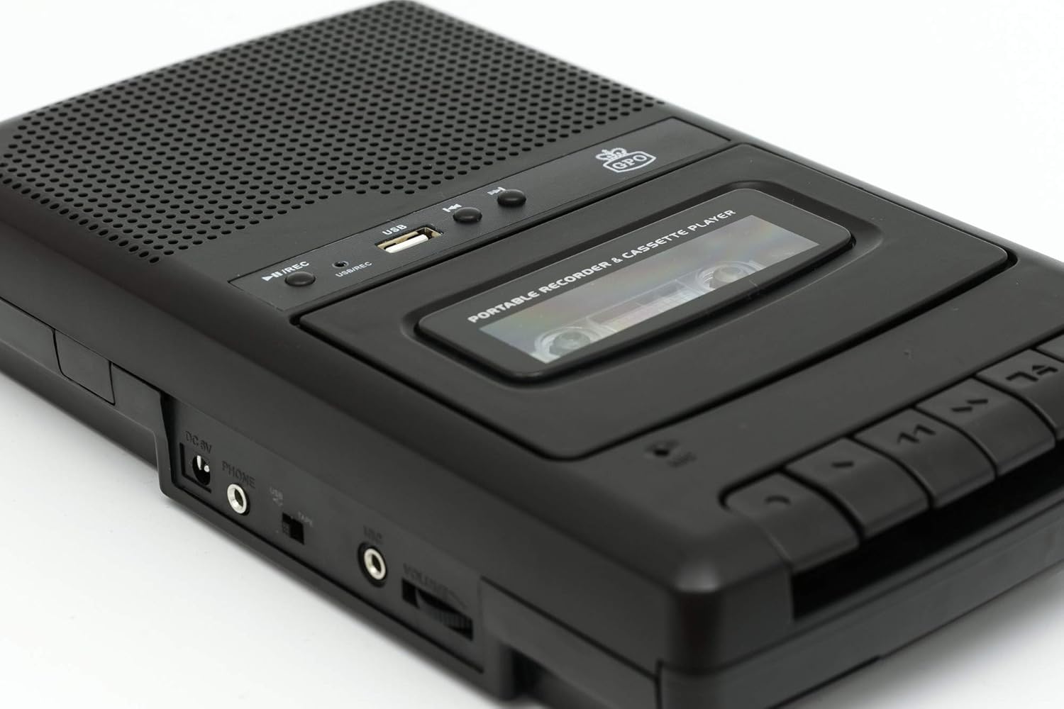GPO CRS132 TABLE TOP CASSETTE RECORDER USB BLACK