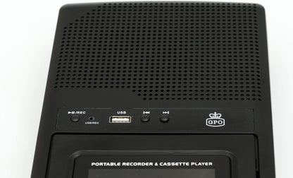 GPO CRS132 TABLE TOP CASSETTE RECORDER USB BLACK
