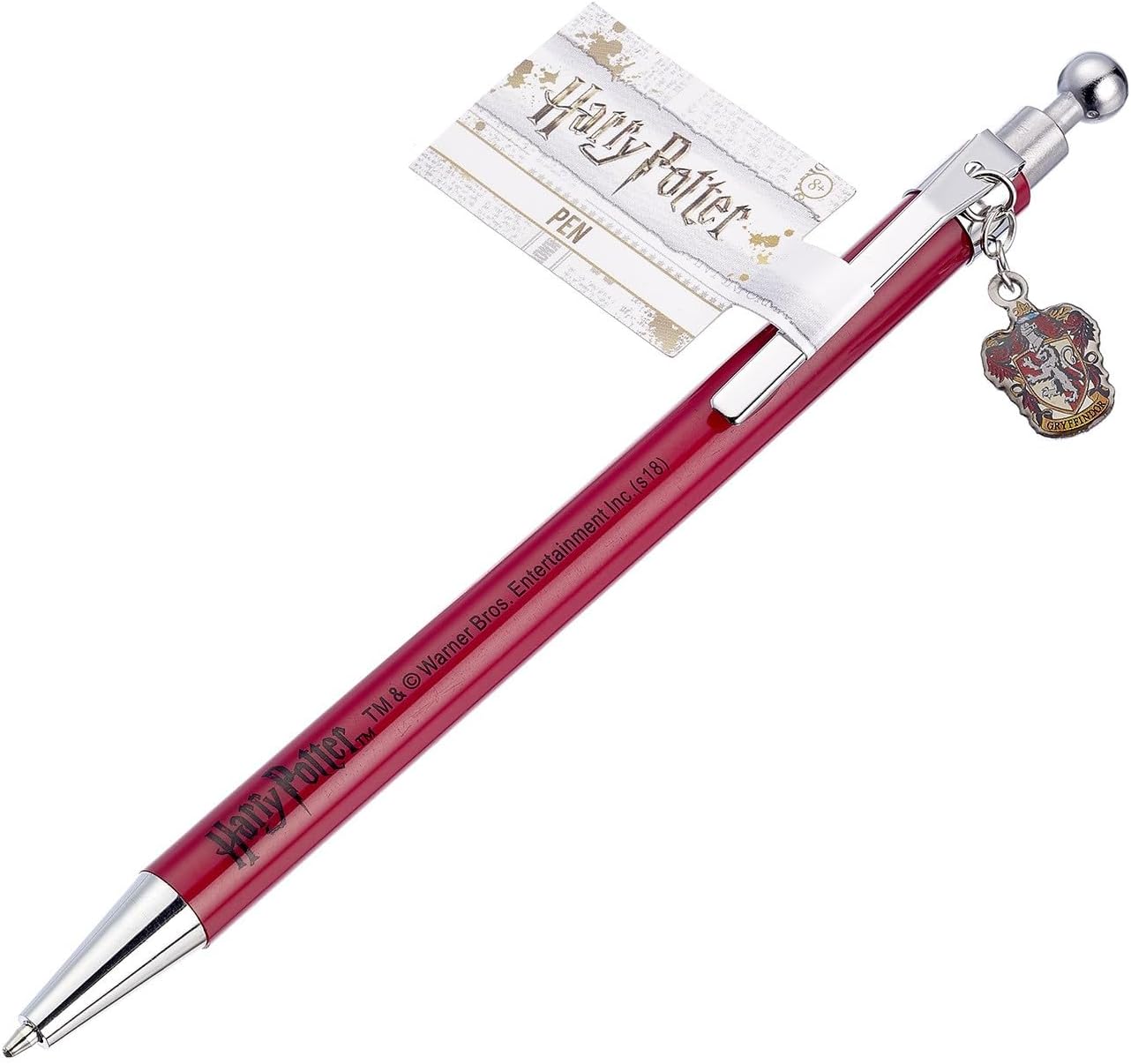 Harry Potter Gryffindor Crest Ballpoint Pen (One Size) (Red