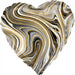 Amscan 4209101 Marble Black Heart Shape Foil Balloon-1 Pc