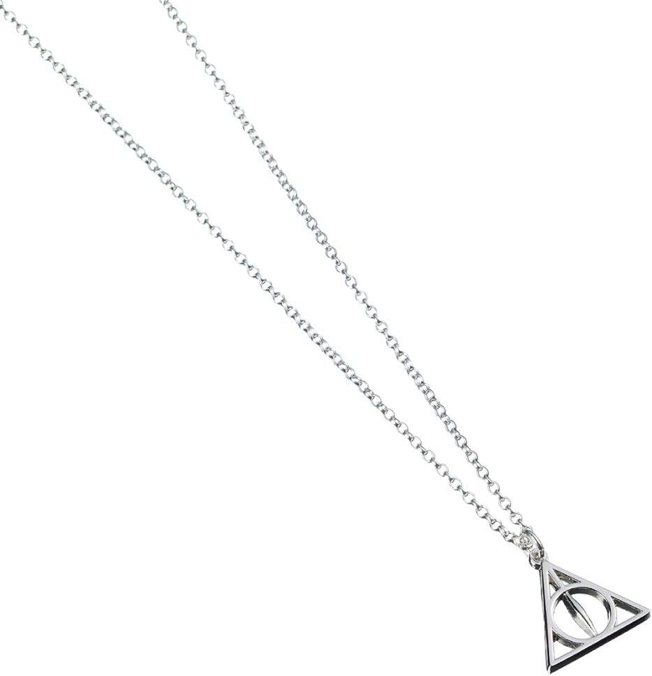 The Carat Shop Official Sterling Silver Harry Potter Jewellery Deathly Hallows Necklace