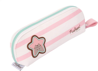 Grupo Erik Stifte Mäppchen Pusheen Etui Rose - Stift Etui - Federmäppchen Jungen und Mädchen - Kleines Mäppchen, 9 x 22,5 x 5 cm