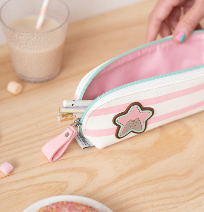 Grupo Erik Stifte Mäppchen Pusheen Etui Rose - Stift Etui - Federmäppchen Jungen und Mädchen - Kleines Mäppchen, 9 x 22,5 x 5 cm