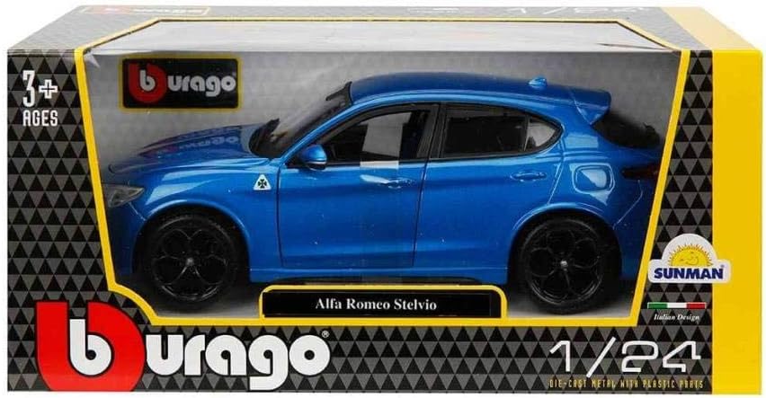 Bauer Spielwaren 18-21086R Alfa Romeo Stelvio 1:24 Scale Model car, assorted