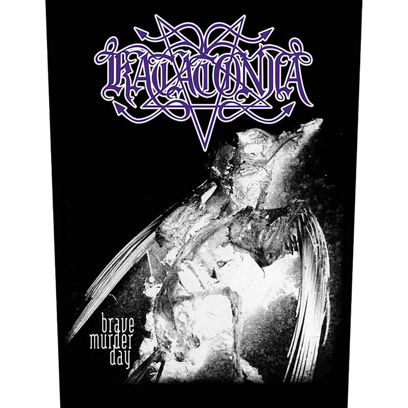 Katatonia Brave Murder Day Backpatch/Rückenaufnäher, Katatonia Back Patch Brave Murder Day Black, Toppe Brave Murder Day