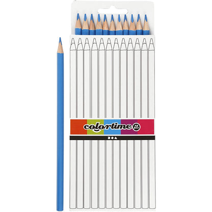 Colortime Pencil Crayons, Wood, Light Blue, One Size
