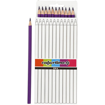 Colortime Pencil Crayons, Purple, One Size