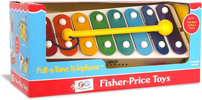 Fisher Price Classics | Pull-a-Tune Xylophone| Learn to Walk with Interactive Toy Features, Classic Musical Toy Suitable for Boys and Girls Ages 12 Months+ | Basic Fun 1702