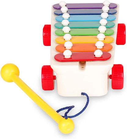 Fisher Price Classics | Pull-a-Tune Xylophone| Learn to Walk with Interactive Toy Features, Classic Musical Toy Suitable for Boys and Girls Ages 12 Months+ | Basic Fun 1702
