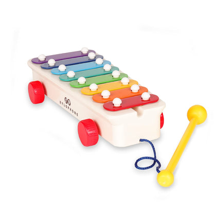 Fisher Price Classics | Pull-a-Tune Xylophone| Learn to Walk with Interactive Toy Features, Classic Musical Toy Suitable for Boys and Girls Ages 12 Months+ | Basic Fun 1702