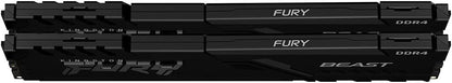 Kingston FURY Beast 32GB (2x16GB) 3600MHz DDR4 CL18 Desktop Memory Kit of 2 KF436C18BBK2/32