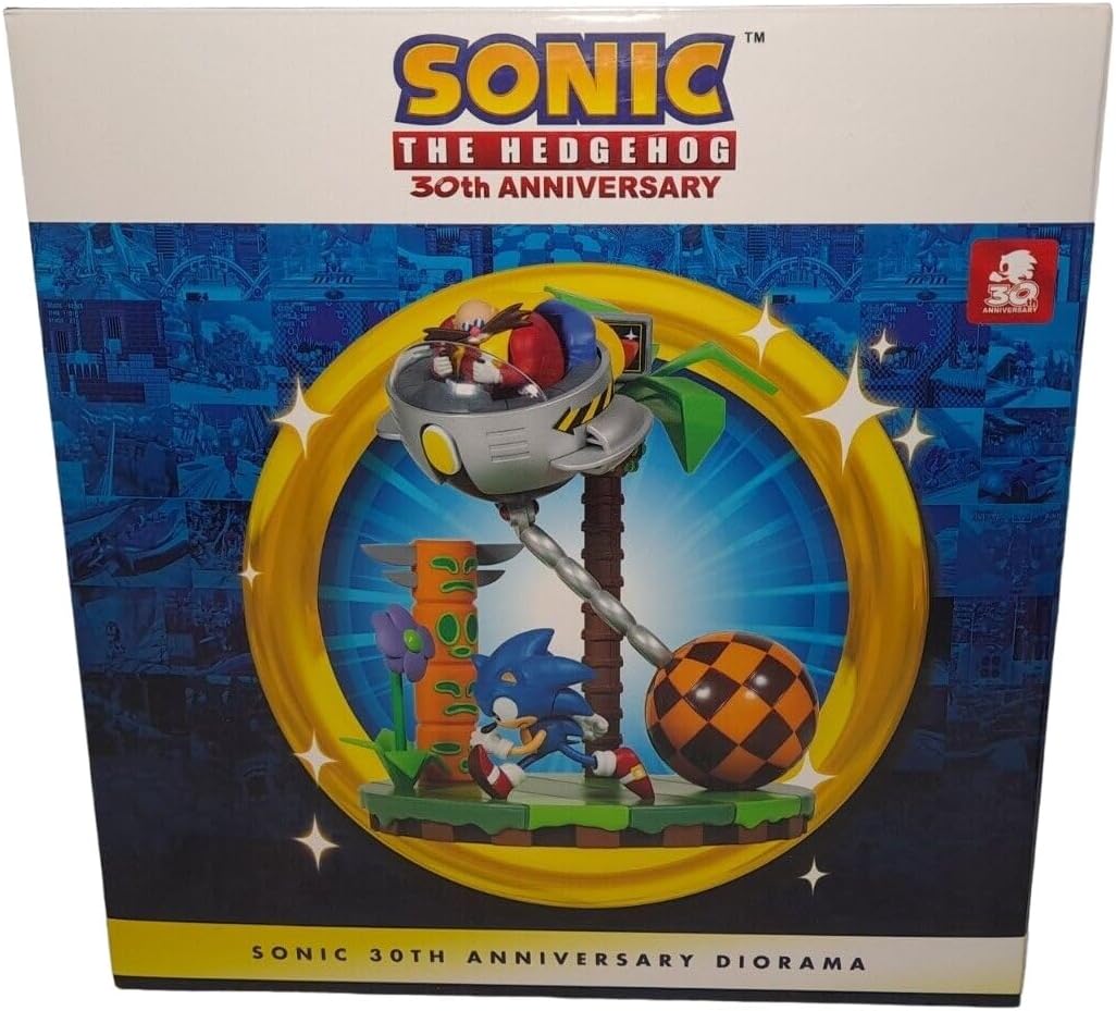NUMSKULL Official SEGA Sonic & Dr Eggman 30th Anniversary Limited Edition 23cm 9'' Statue - Official Sonic The Hedgehog Merchandise