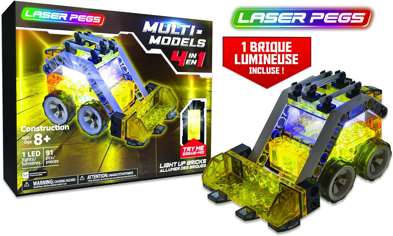 giochi preziosi s.p.a. LAU05000 Laser Pegs Models-4-in-1 Construction, Multi Colour