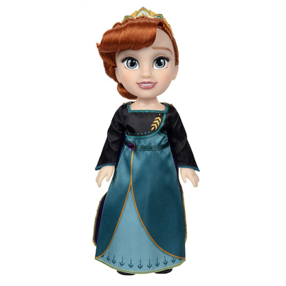 Disney Frozen 2 Anna Doll – 14” / 35cm Tall Articulated Doll Dressed in Iconic Fashion Dress with the Crest of Arendelle Tiara for Extra Play, For Girls Aged 3+
