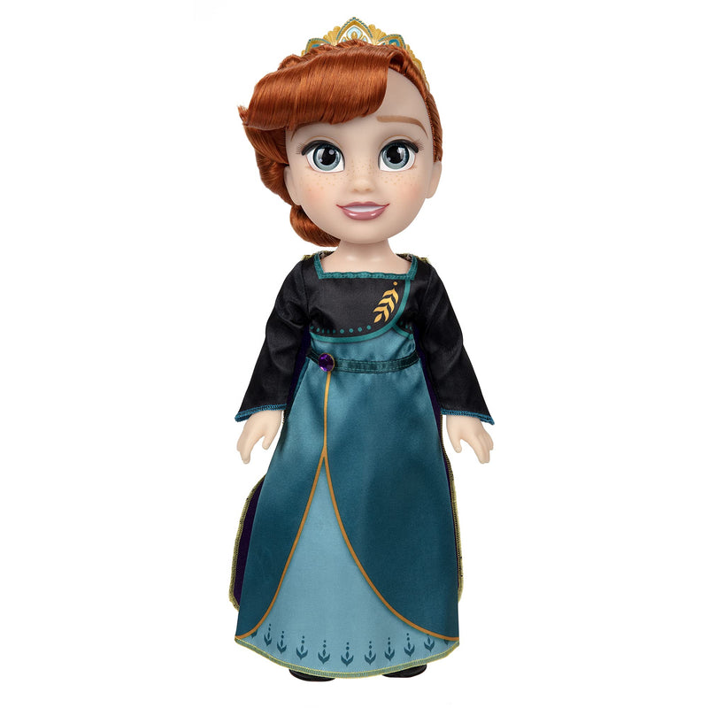 Disney Frozen 2 Anna Doll – 14” / 35cm Tall Articulated Doll Dressed in Iconic Fashion Dress with the Crest of Arendelle Tiara for Extra Play, For Girls Aged 3+