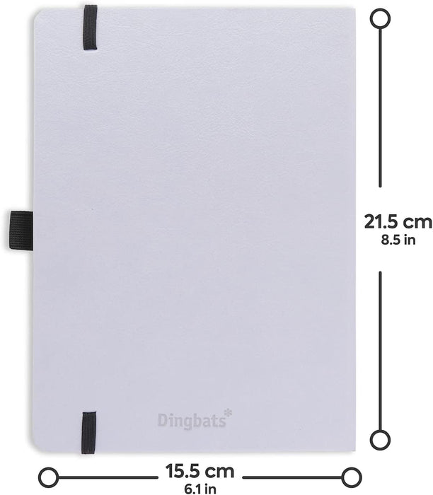 Dingbats* - Tierwelt Notizbuch A5 Gepunktet - Weicher Einband aus veganem Leder für Arbeit, Reisen, Universität - mit elastischem Verschlussband