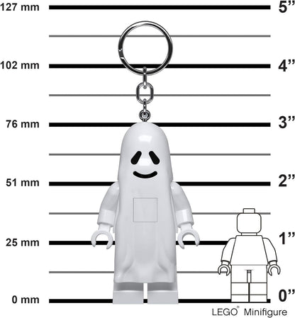 LEGO Iconic Ghost Keychain LED Flashlight Kids Toys Halloween Play - 76 mm Tall Figure - 2 CR2025 batteries included