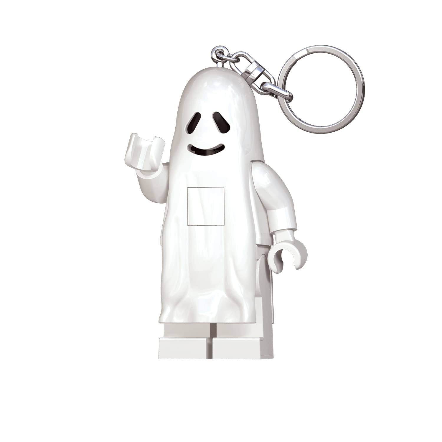 LEGO Iconic Ghost Keychain LED Flashlight Kids Toys Halloween Play - 76 mm Tall Figure - 2 CR2025 batteries included