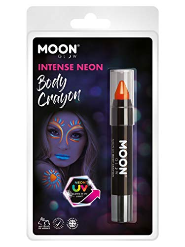 Smiffys Moon Glow Intense Neon UV Body Crayons, Intense Or
