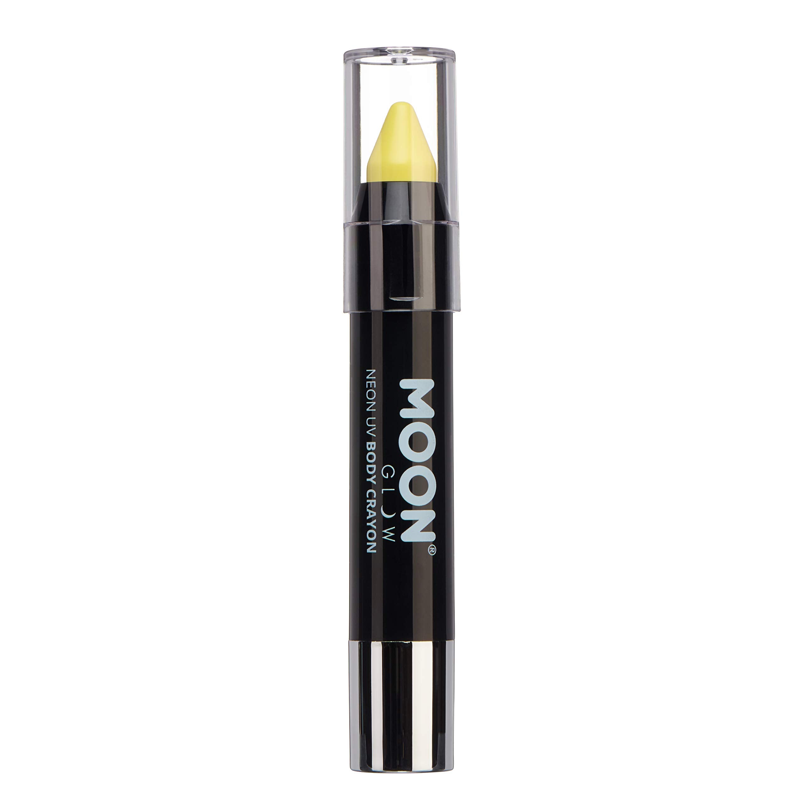 Smiffys Moon Glow Pastel Neon UV Body Crayons, Pastel Yell