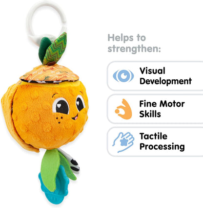 TOMY L27384 LAMAZE Olive The Orange, Clip on Pram and Pushchair Newborn, Sensory Babies with Colours and Sounds, Development Toy for Boys and Girls Aged 0 Months +, Multi